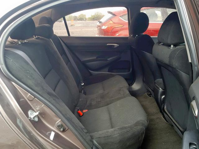 2HGFA16699H510589 - 2009 HONDA CIVIC LX-S Շագանակագույն լուսանկար 6