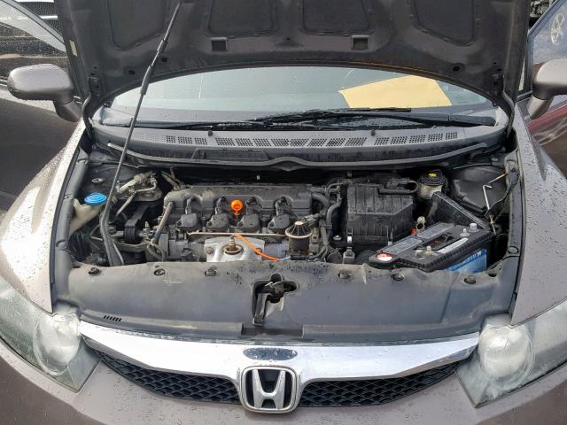 2HGFA16699H510589 - 2009 HONDA CIVIC LX-S Շագանակագույն լուսանկար 7