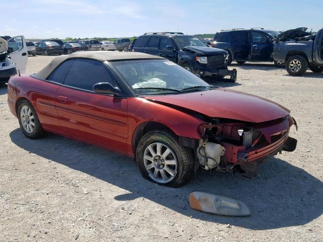 1C3EL75R72N297257 - 2002 CHRYSLER SEBRING GT RED photo 1