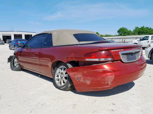 1C3EL75R72N297257 - 2002 CHRYSLER SEBRING GT RED photo 3