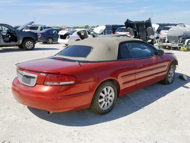 1C3EL75R72N297257 - 2002 CHRYSLER SEBRING GT RED photo 4