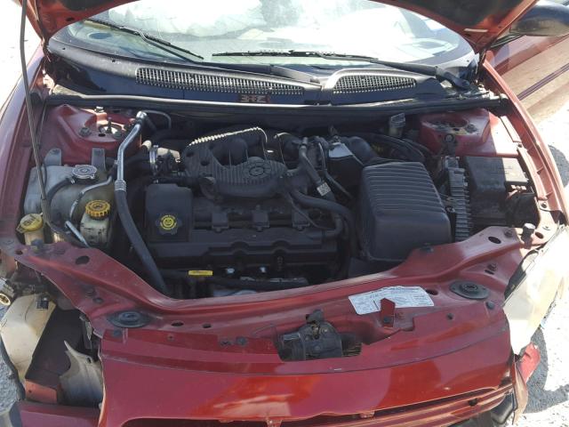 1C3EL75R72N297257 - 2002 CHRYSLER SEBRING GT RED photo 7