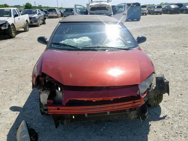 1C3EL75R72N297257 - 2002 CHRYSLER SEBRING GT RED photo 9