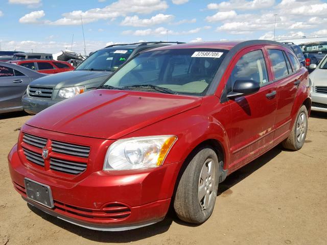 1B3HB28B88D717962 - 2008 DODGE CALIBER RED photo 2