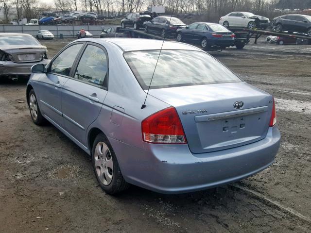 KNAFE122285522169 - 2008 KIA SPECTRA EX BLUE photo 3