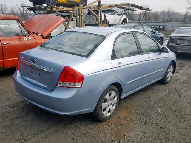 KNAFE122285522169 - 2008 KIA SPECTRA EX BLUE photo 4