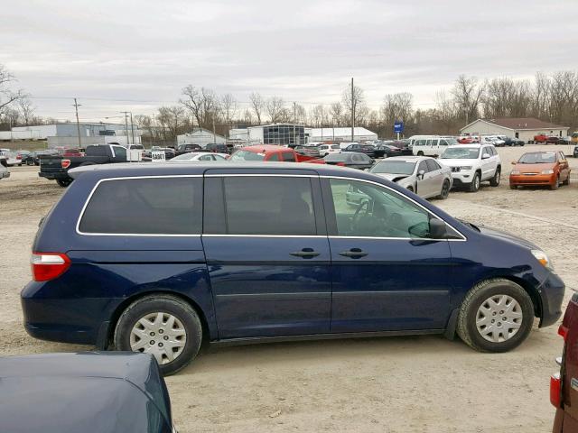 5FNRL38297B134068 - 2007 HONDA ODYSSEY LX BLUE photo 9