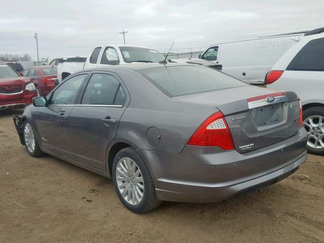 3FADP0L3XBR127592 - 2011 FORD FUSION HYB GRAY photo 3