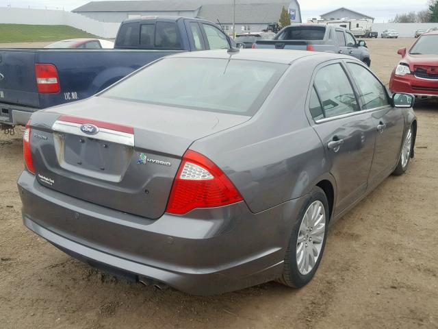 3FADP0L3XBR127592 - 2011 FORD FUSION HYB GRAY photo 4