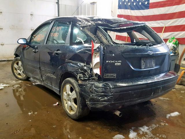 1FAHP37N37W315406 - 2007 FORD FOCUS ZX5 BLACK photo 3