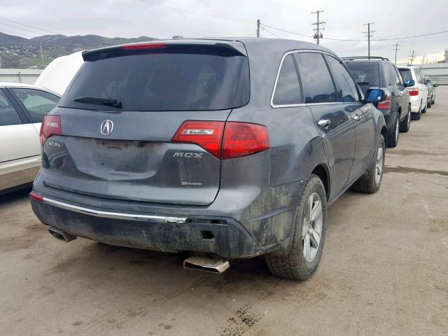 2HNYD2H69BH512439 - 2011 ACURA MDX TECHNO GRAY photo 4