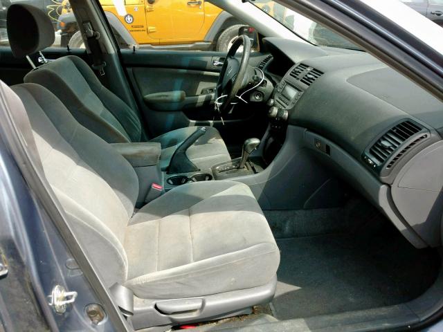 1HGCM56457A005886 - 2007 HONDA ACCORD LX BLUE photo 5