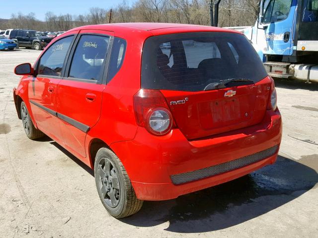 KL1TD6DE4AB096786 - 2010 CHEVROLET AVEO LS RED photo 3