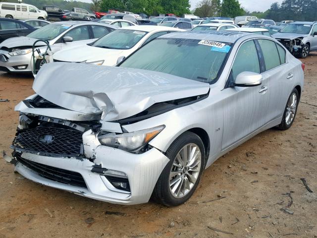 JN1EV7AP2JM363974 - 2018 INFINITI Q50 LUXE SILVER photo 2