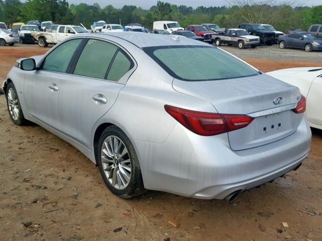 JN1EV7AP2JM363974 - 2018 INFINITI Q50 LUXE SILVER photo 3