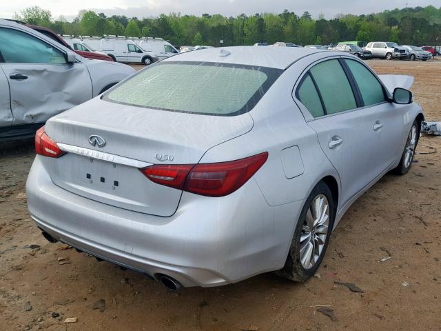 JN1EV7AP2JM363974 - 2018 INFINITI Q50 LUXE SILVER photo 4