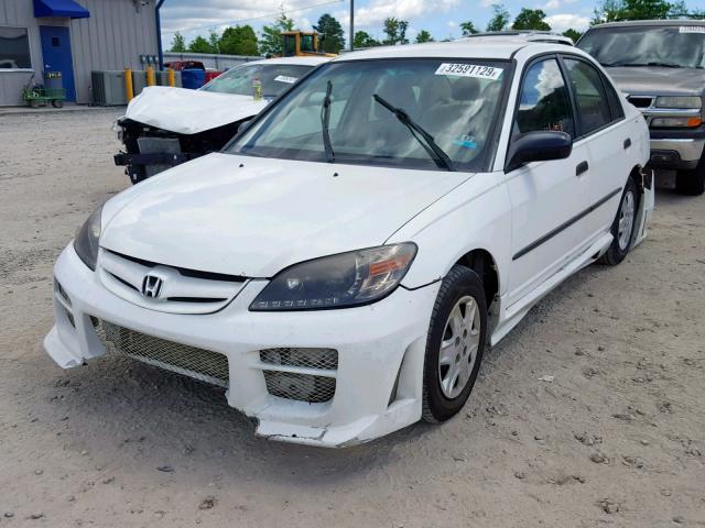 2HGES16375H563090 - 2005 HONDA CIVIC DX V WHITE photo 2