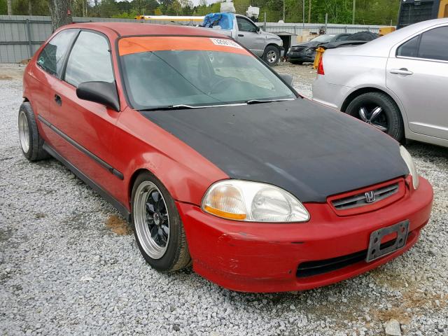 2HGEJ6428WH110558 - 1998 HONDA CIVIC CX RED photo 1