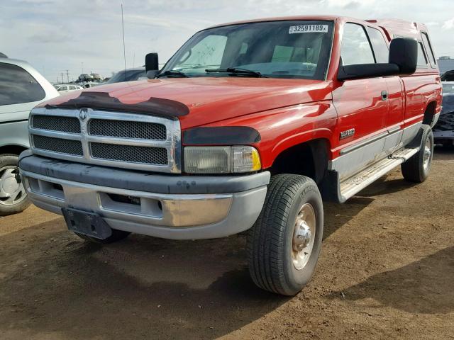 1B7KF23641J526789 - 2001 DODGE RAM 2500 RED photo 2