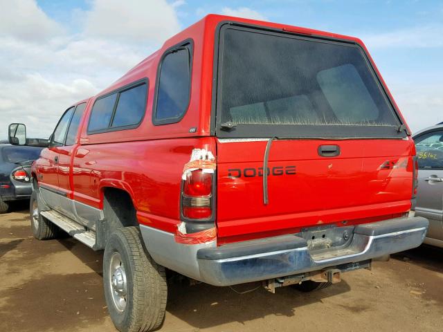 1B7KF23641J526789 - 2001 DODGE RAM 2500 RED photo 3