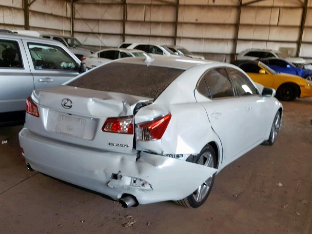 JTHBF5C26B2101096 - 2011 LEXUS IS 250 SILVER photo 4