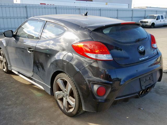 KMHTC6AE6DU156183 - 2013 HYUNDAI VELOSTER T BLACK photo 3