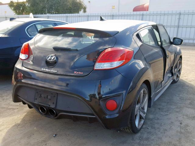 KMHTC6AE6DU156183 - 2013 HYUNDAI VELOSTER T BLACK photo 4