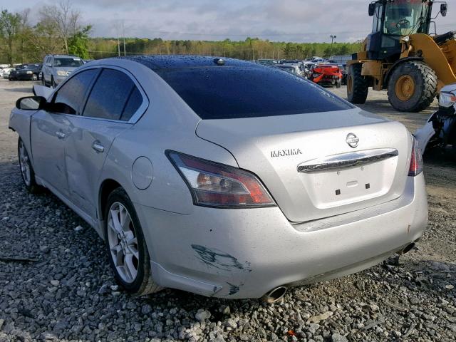 1N4AA5AP4EC910966 - 2014 NISSAN MAXIMA S SILVER photo 3