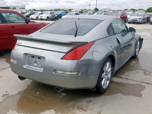 JN1AZ34DX4T151024 - 2004 NISSAN 350Z COUPE GRAY photo 4