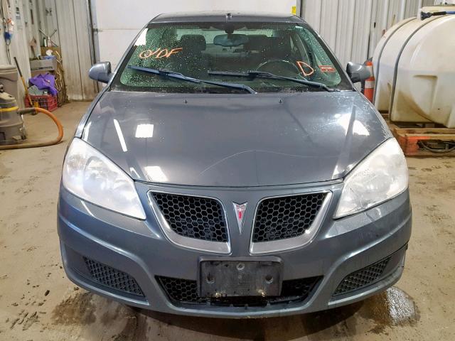 1G2ZJ57B894252596 - 2009 PONTIAC G6 GRAY photo 9