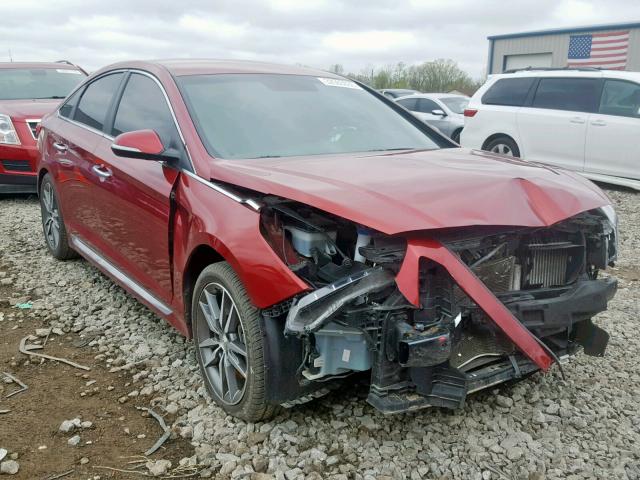 5NPE34AB9FH087557 - 2015 HYUNDAI SONATA SPO RED photo 1