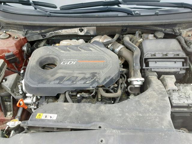 5NPE34AB9FH087557 - 2015 HYUNDAI SONATA SPO RED photo 7