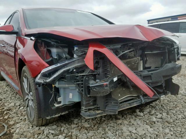 5NPE34AB9FH087557 - 2015 HYUNDAI SONATA SPO RED photo 9