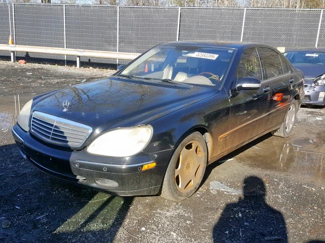 WDBNG78J21A198081 - 2001 MERCEDES-BENZ S 600 BLACK photo 2