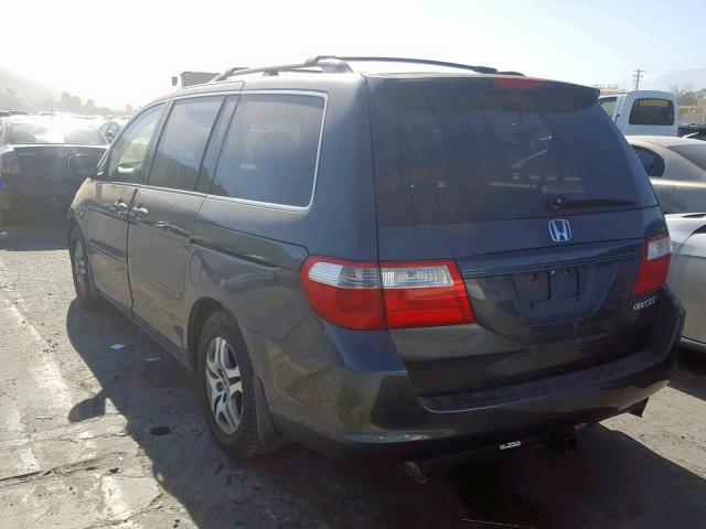 5FNRL38715B135529 - 2005 HONDA ODYSSEY EX GREEN photo 3