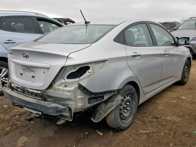 KMHCT4AE5GU956997 - 2016 HYUNDAI ACCENT SE SILVER photo 4