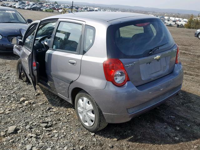 KL1TD6DE3AB113495 - 2010 CHEVROLET AVEO LS GRAY photo 3