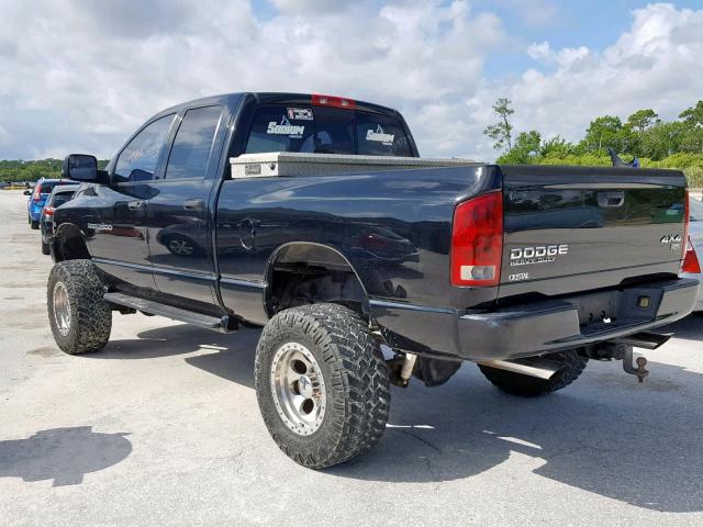 3D3KU28D63G802561 - 2003 DODGE RAM 2500 S BLACK photo 3