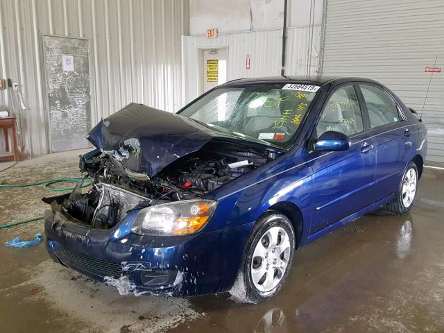 KNAFE222995637682 - 2009 KIA SPECTRA EX BLUE photo 2