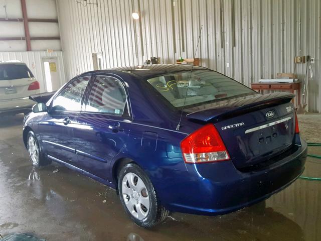 KNAFE222995637682 - 2009 KIA SPECTRA EX BLUE photo 3