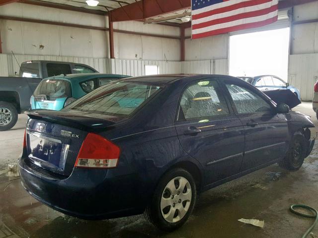 KNAFE222995637682 - 2009 KIA SPECTRA EX BLUE photo 4