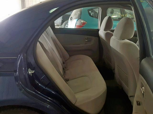 KNAFE222995637682 - 2009 KIA SPECTRA EX BLUE photo 6