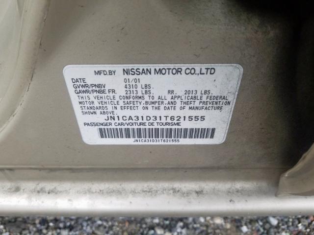 JN1CA31D31T621555 - 2001 NISSAN MAXIMA GXE  photo 10