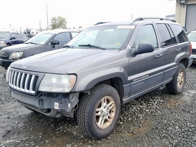 1J4GW48S34C367726 - 2004 JEEP GRAND CHER GRAY photo 2