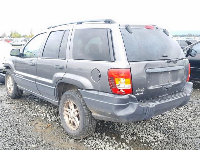 1J4GW48S34C367726 - 2004 JEEP GRAND CHER GRAY photo 3