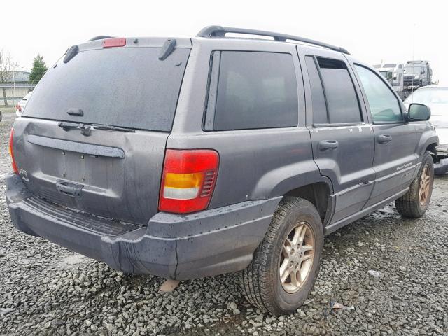 1J4GW48S34C367726 - 2004 JEEP GRAND CHER GRAY photo 4