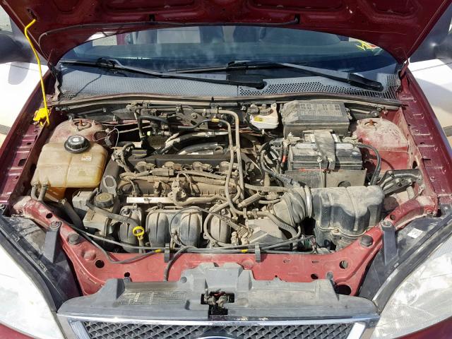 1FAFP31N36W149404 - 2006 FORD FOCUS ZX3 BURGUNDY photo 7