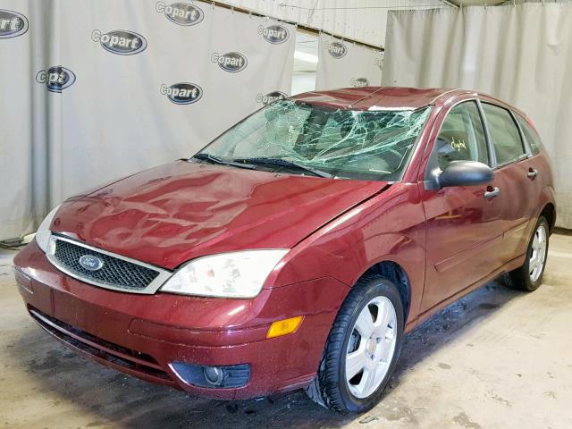 1FAHP37N77W306904 - 2007 FORD FOCUS ZX5 MAROON photo 2