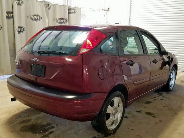 1FAHP37N77W306904 - 2007 FORD FOCUS ZX5 MAROON photo 4