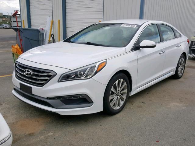 5NPE34AF8FH200790 - 2015 HYUNDAI SONATA SPO WHITE photo 2